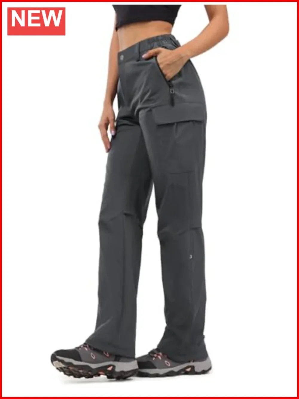 Womens Hiking Pants Lightweight Quick-Dry Stretch 5 Pockets Cargo
